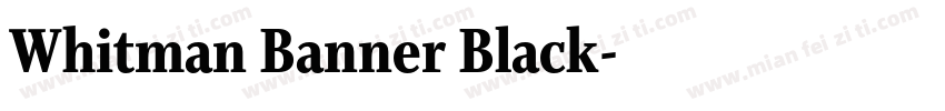 Whitman Banner Black字体转换